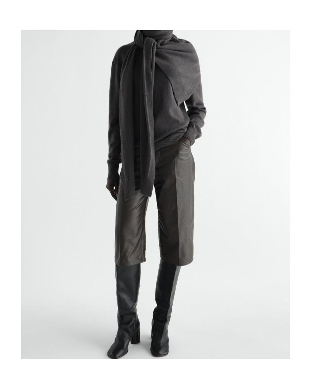 Lemaire Gray Stand-Collar Sweater