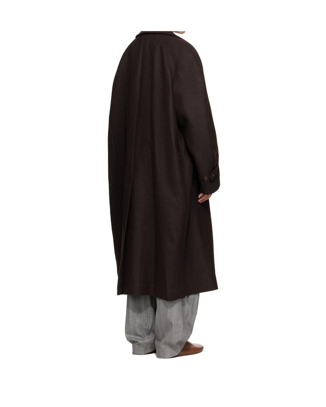 Hed Mayner Black Single-Breasted Oversized Coat for men