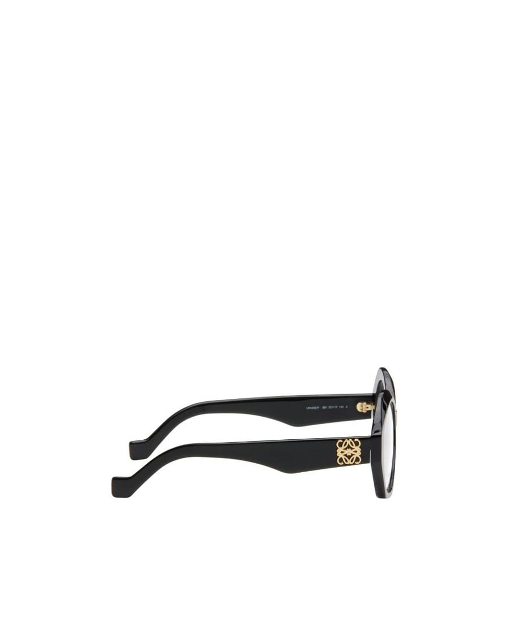 Loewe White Anagram Logo Plaque Round Frame Glasses