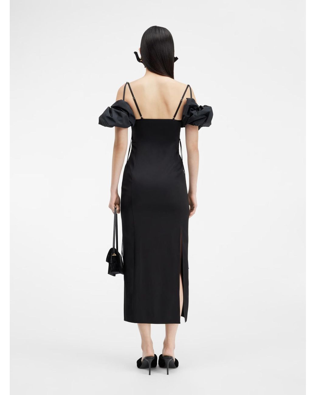 Jacquemus Black Bubble Sleeve Dress