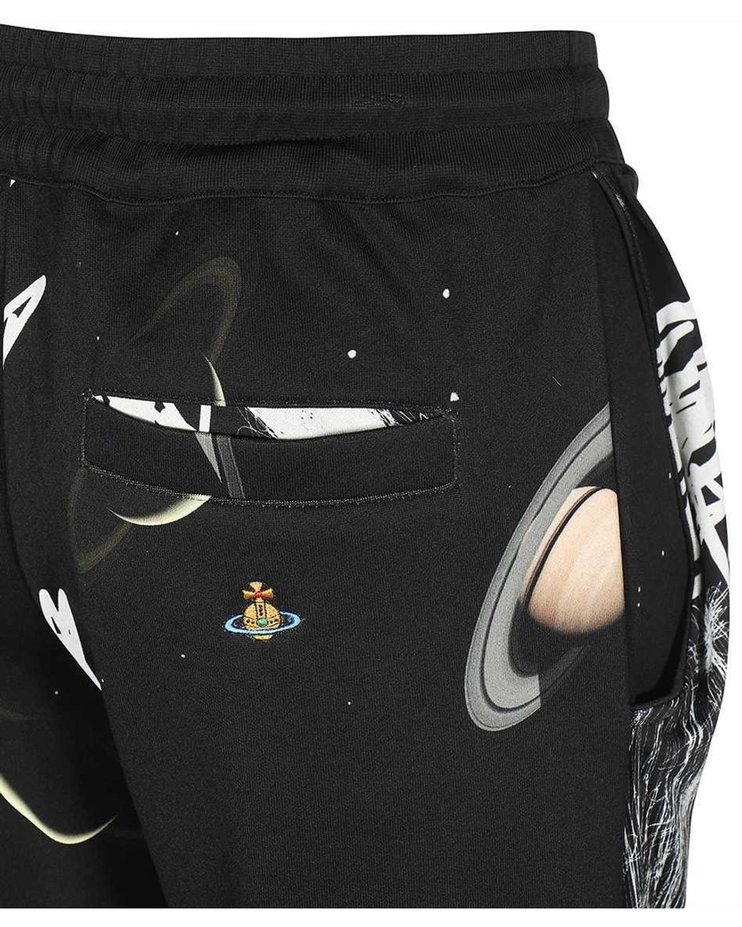 Vivienne Westwood Black All-Over Print Track Pants for men