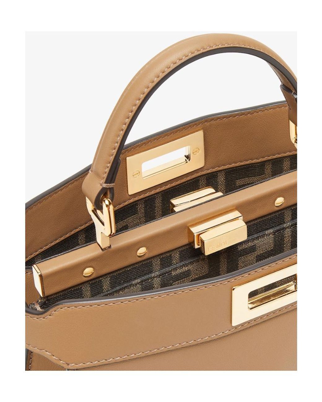 Fendi Natural Peekaboo Iseeu Small Tote Bag