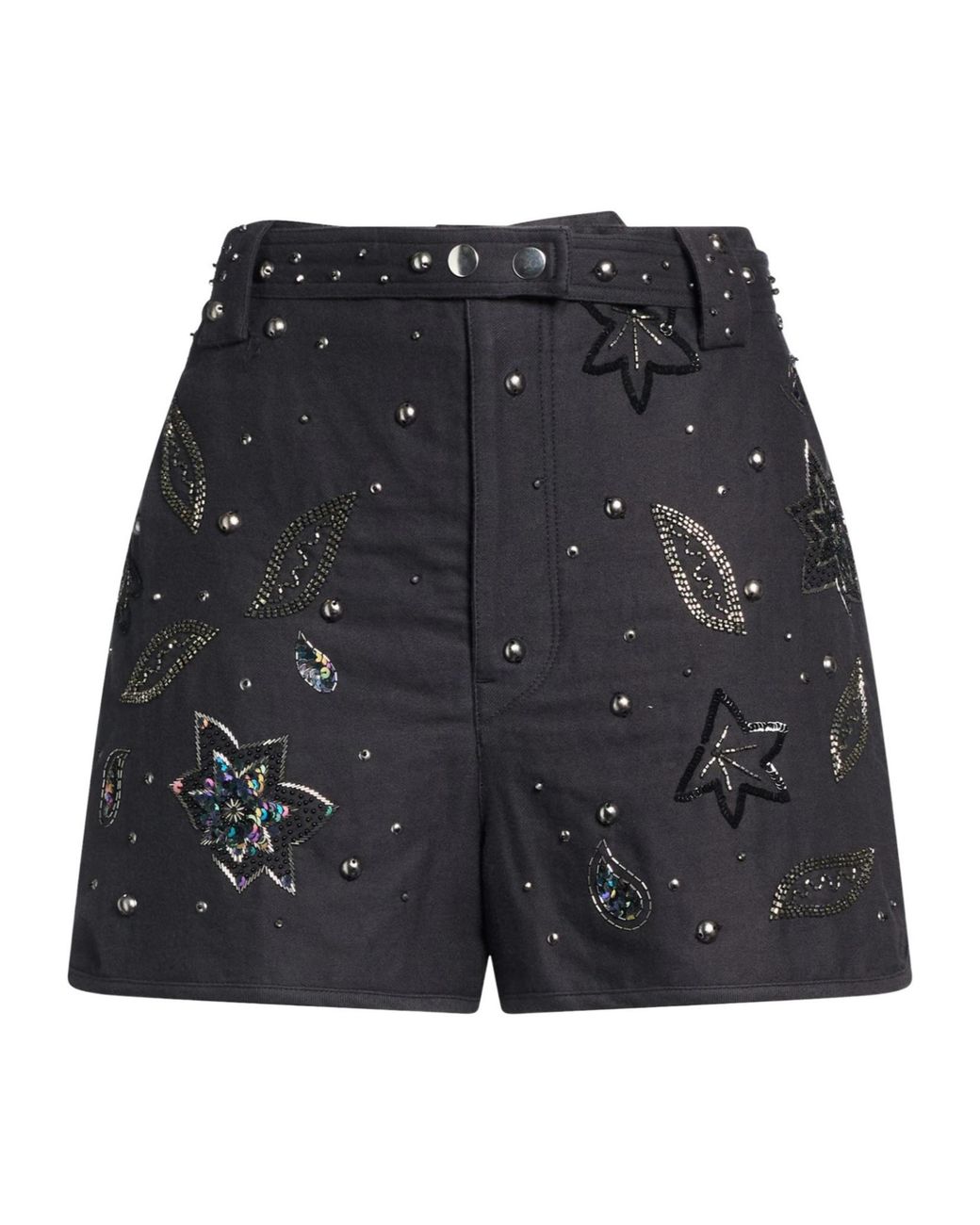 Isabel Marant Gray Charcoal Shorts & Bermuda Shorts Cotton, Linen