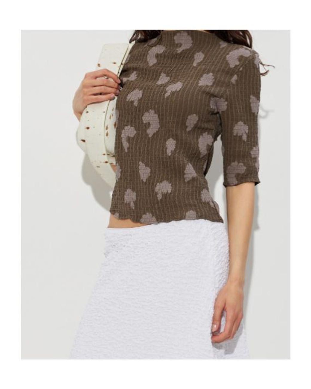 Samsøe & Samsøe Brown Samsøe Samsøe Safrida Textured Pattern Top