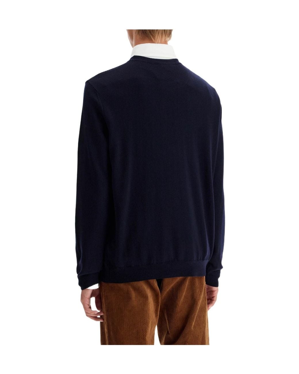 A.P.C. Black Logo Embroidered Crewneck Jumper for men