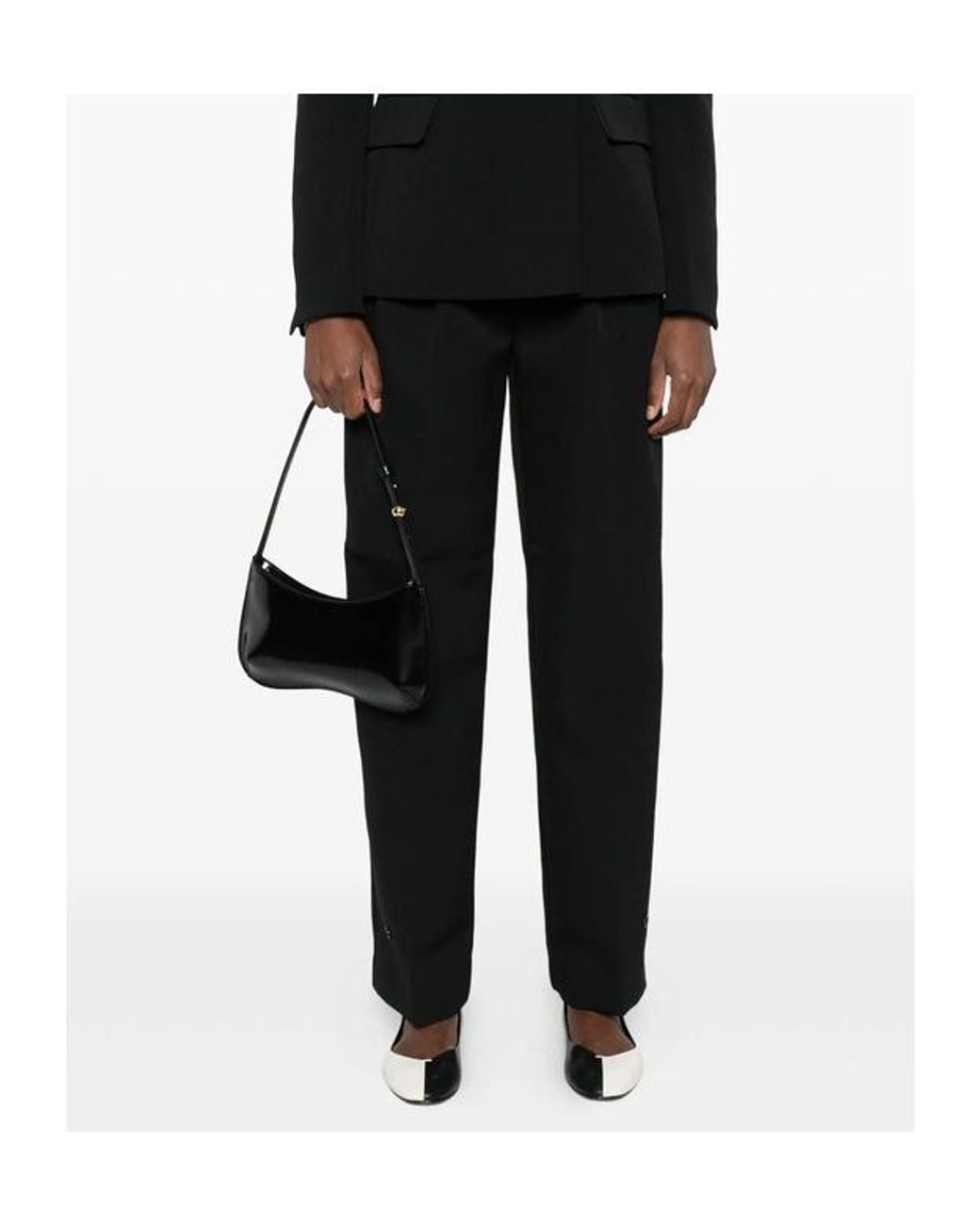 Frankie Shop Black Doyer Pleated Trousers