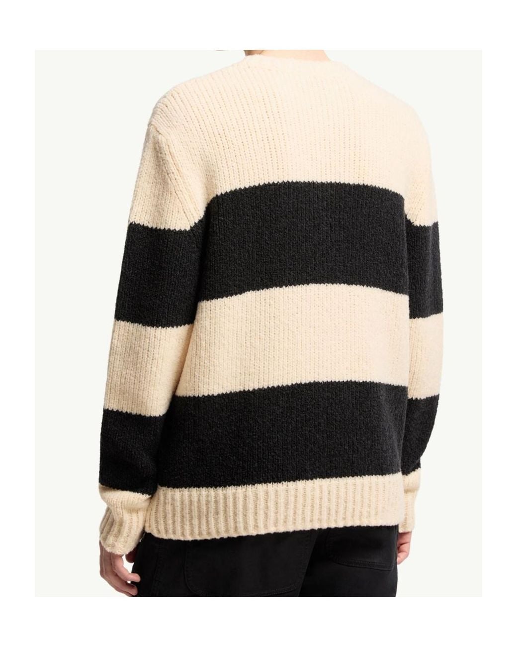 Moncler Black Striped Knitted Jumper for men