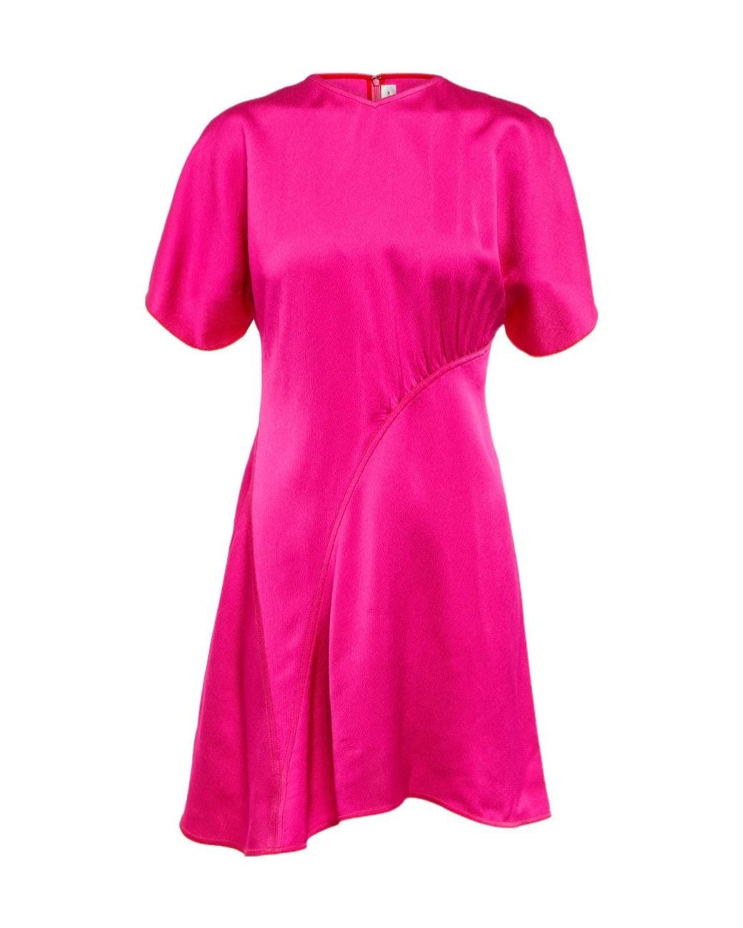 Victoria Beckham Pink Satin Mini Dress