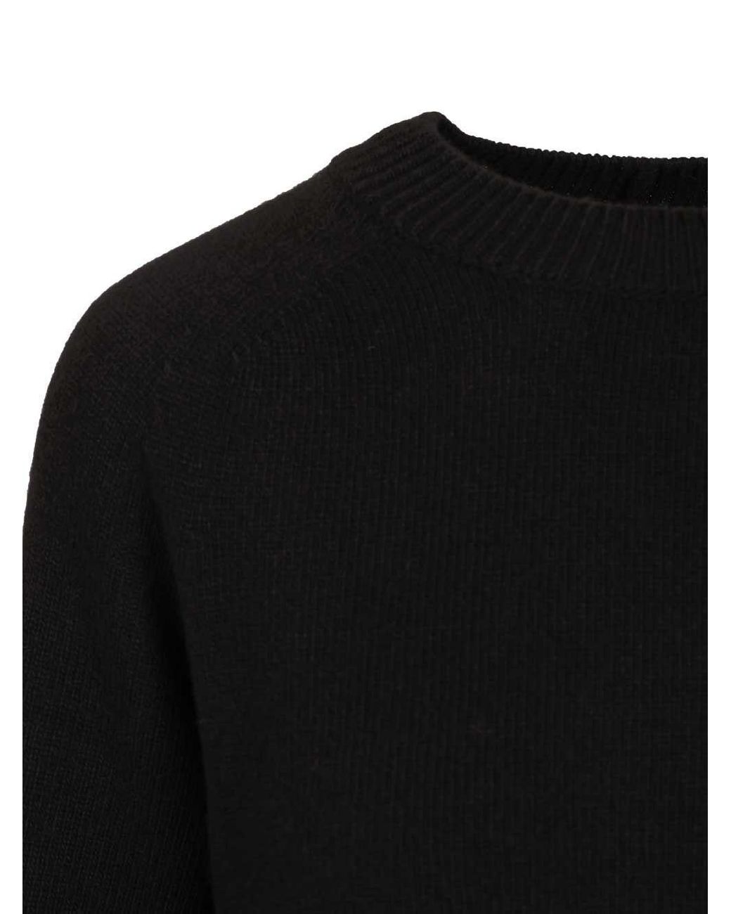 Max Mara Black 'S Damasco Crewneck Knitted Jumper
