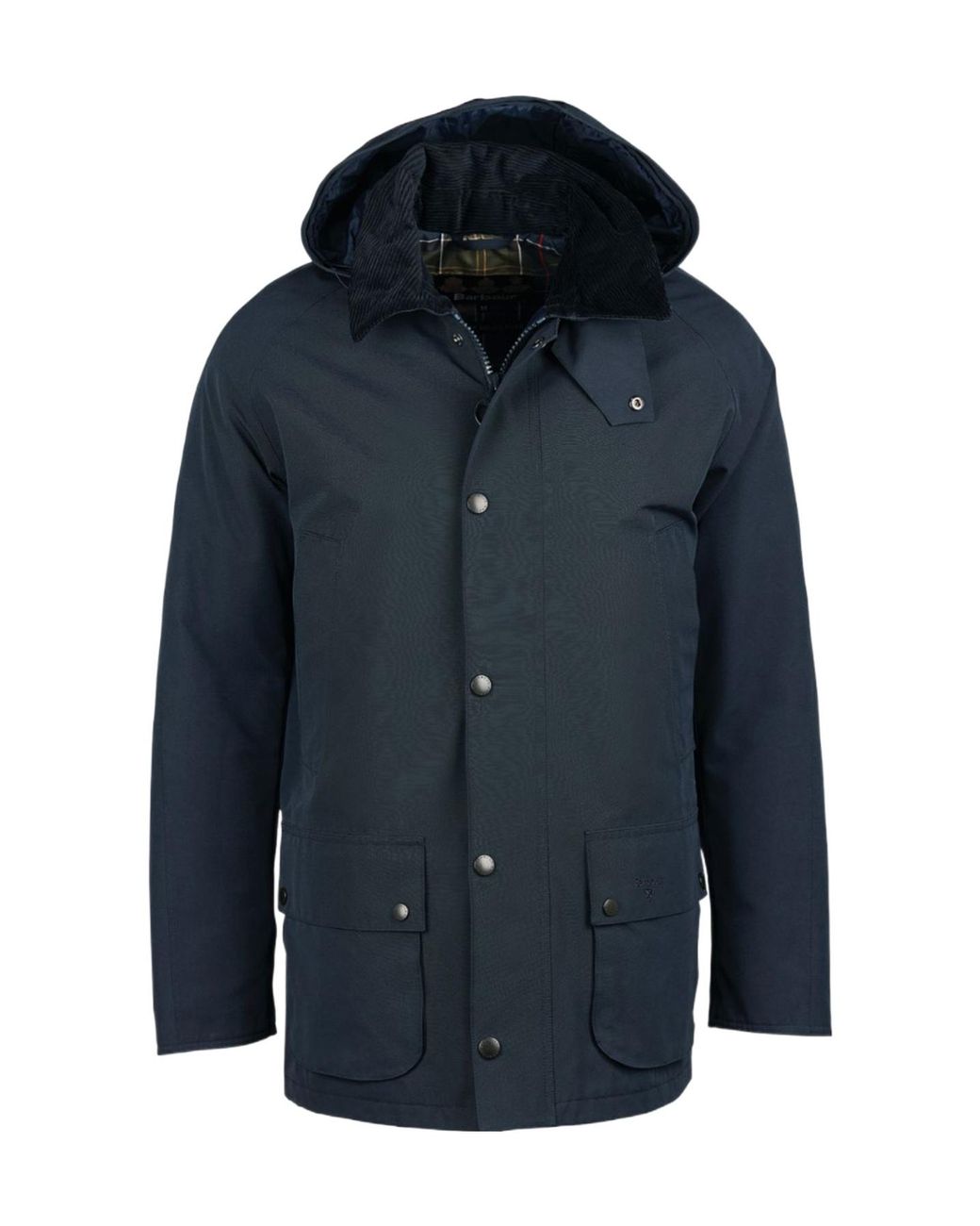 Barbour Blue Button-Up Hooded Jacket for men