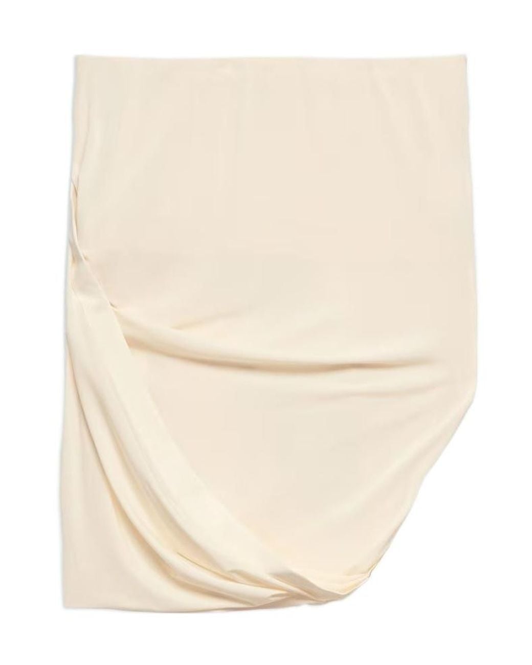Helmut Lang Natural Knot-Front Strapless Top
