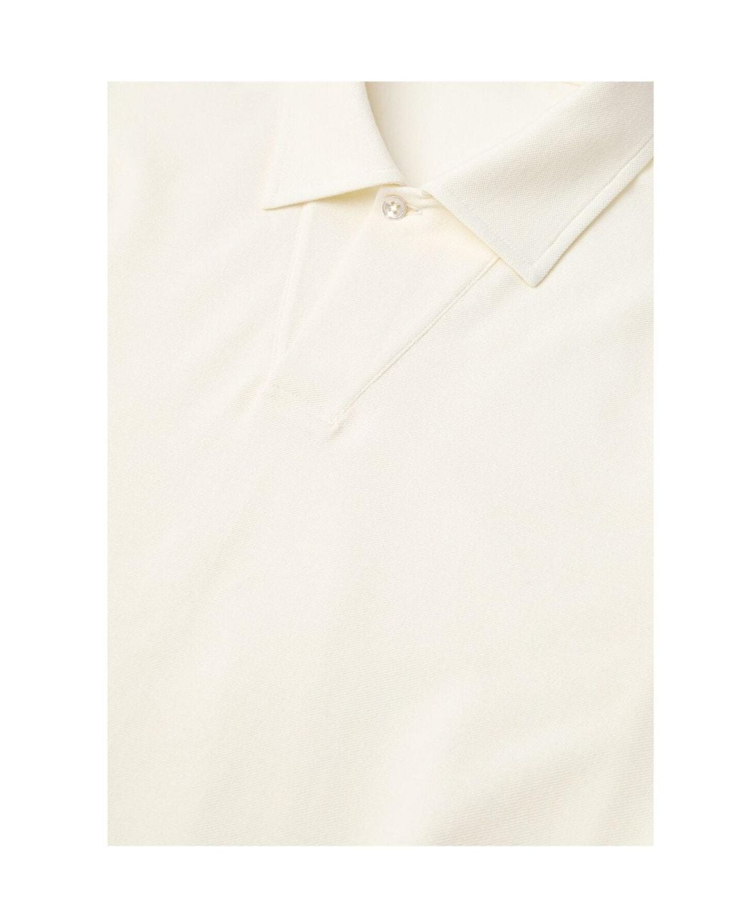 Loro Piana White Short-Sleeved Polo Shirt for men
