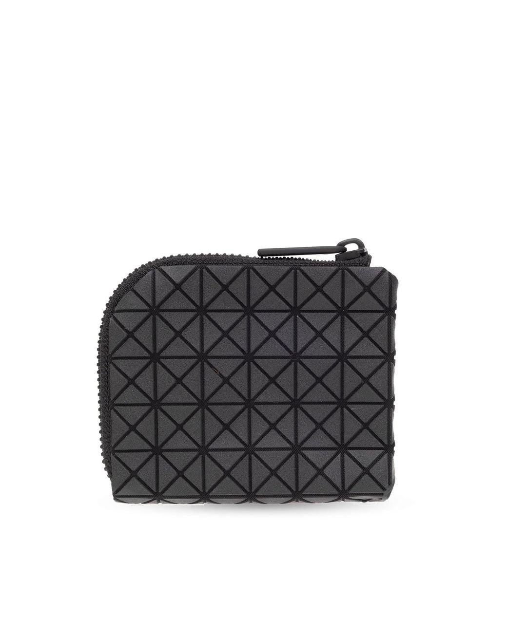 Issey Miyake Black Geometric-Patterned Zip Around Wallet for men