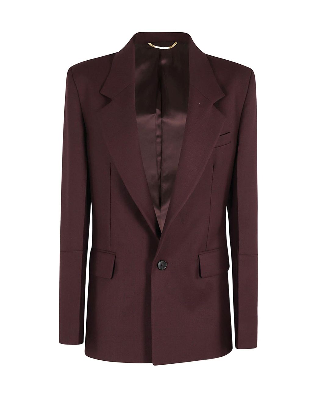 Victoria Beckham Purple Single Buttoned Blazer