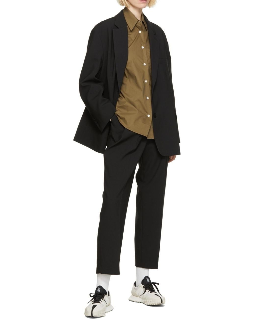Frankie Shop Black Pleated Long Trousers