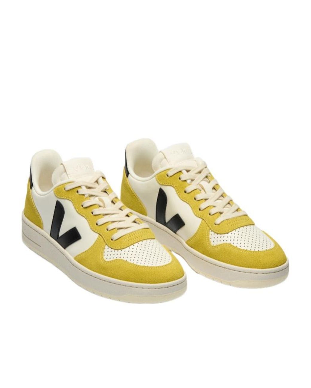 Veja Yellow V-10 Lace-Up Sneakers