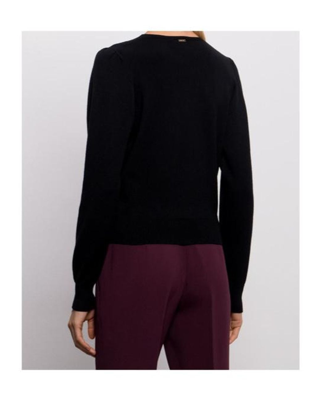 Twinset Blue Wrap V-Neck Knitted Sweater