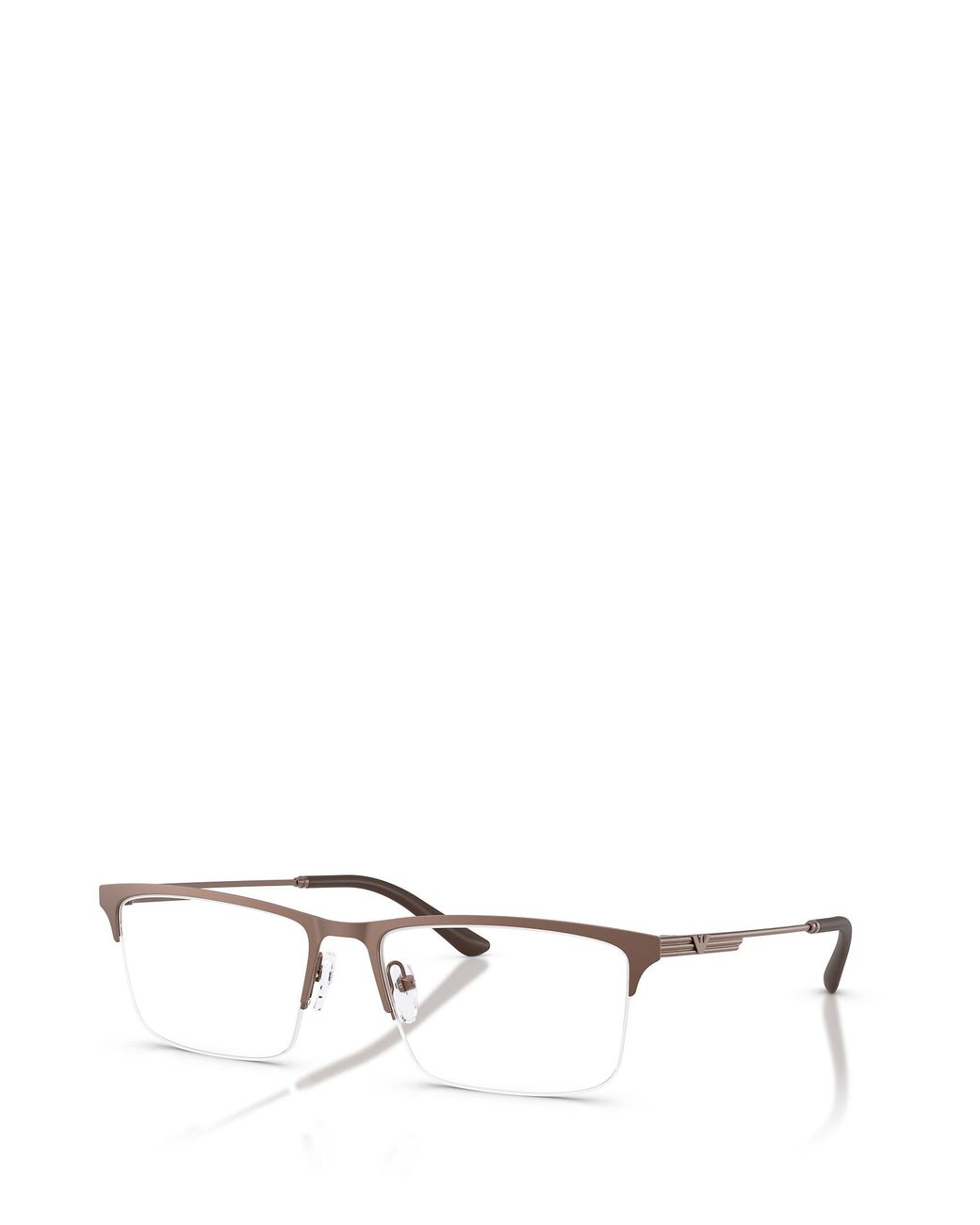 Emporio Armani White Rectangle-Frame Glasses for men