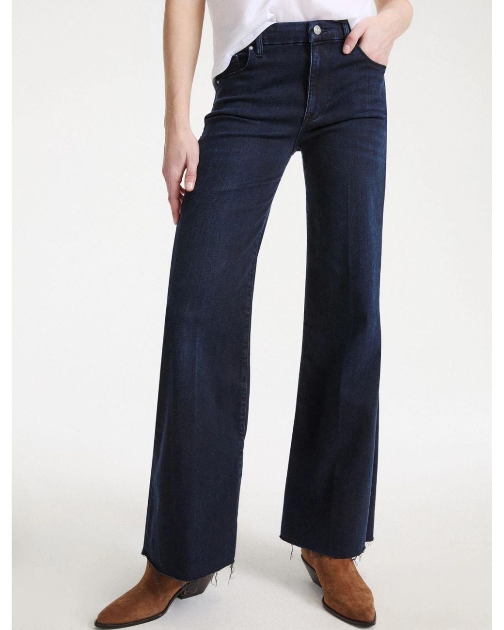 Marella Blue Cropped Wide-Leg Jeans