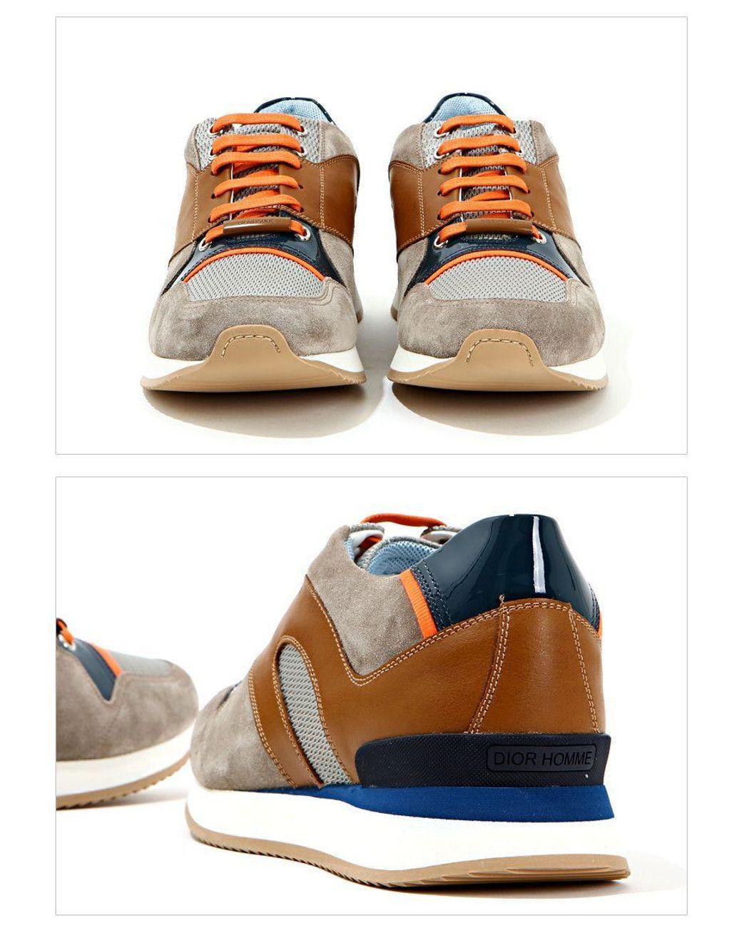 Dior Brown Lace-Up Sneakers for men
