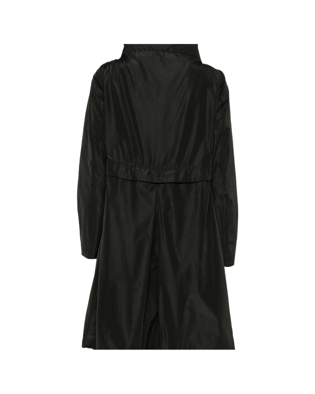 Herno Blue Long A-Line Hooded Jacket