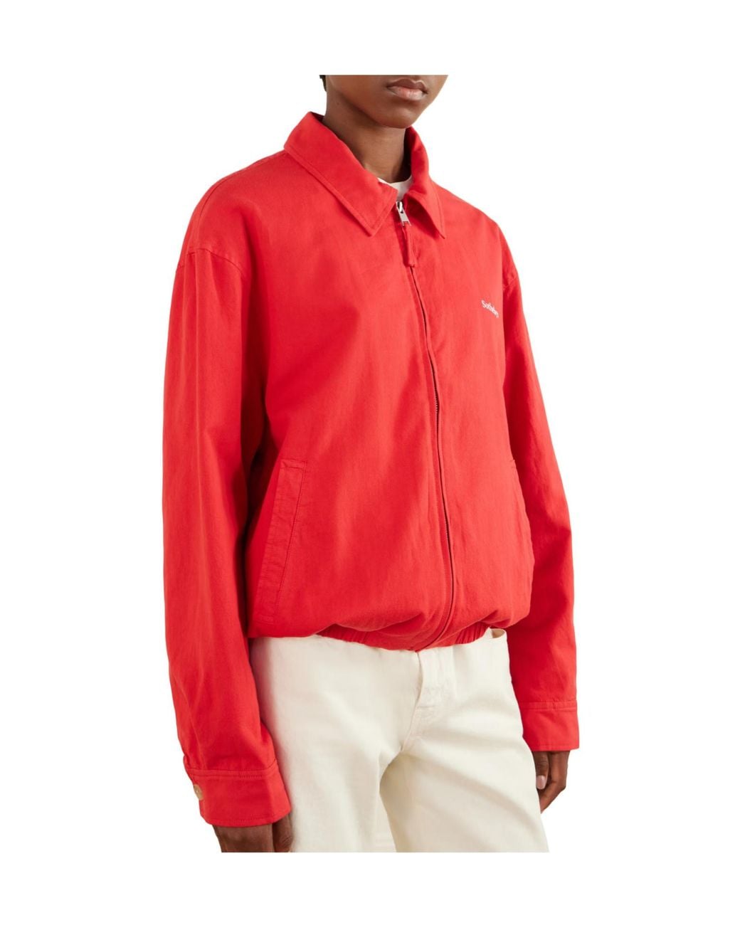 FRAME Red Cotton-Twill Jacket