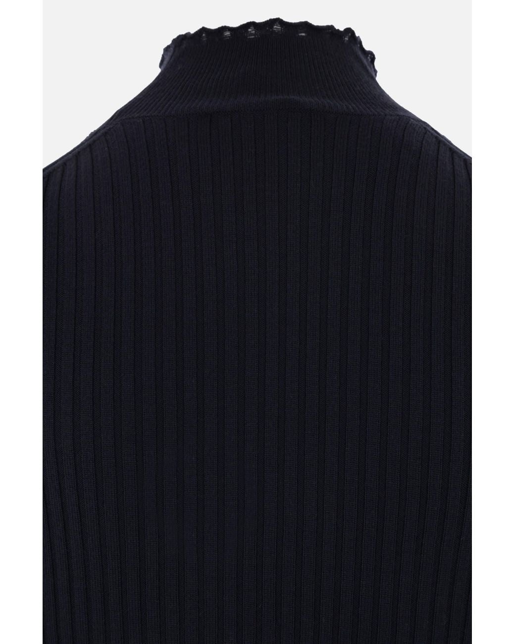 Chloé Blue Chloé High-Neck Knitted Jumper