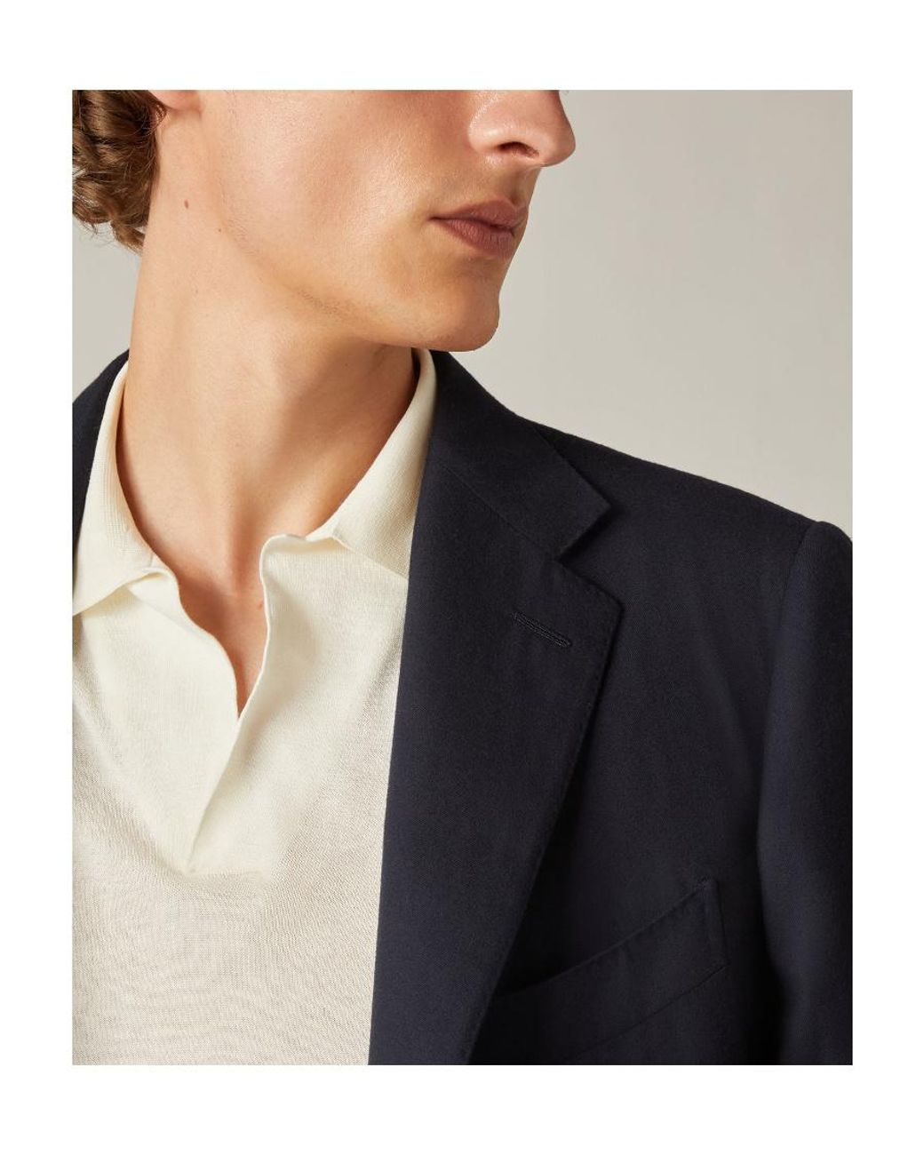 Loro Piana Blue Single-Breasted Tailored Blazer for men