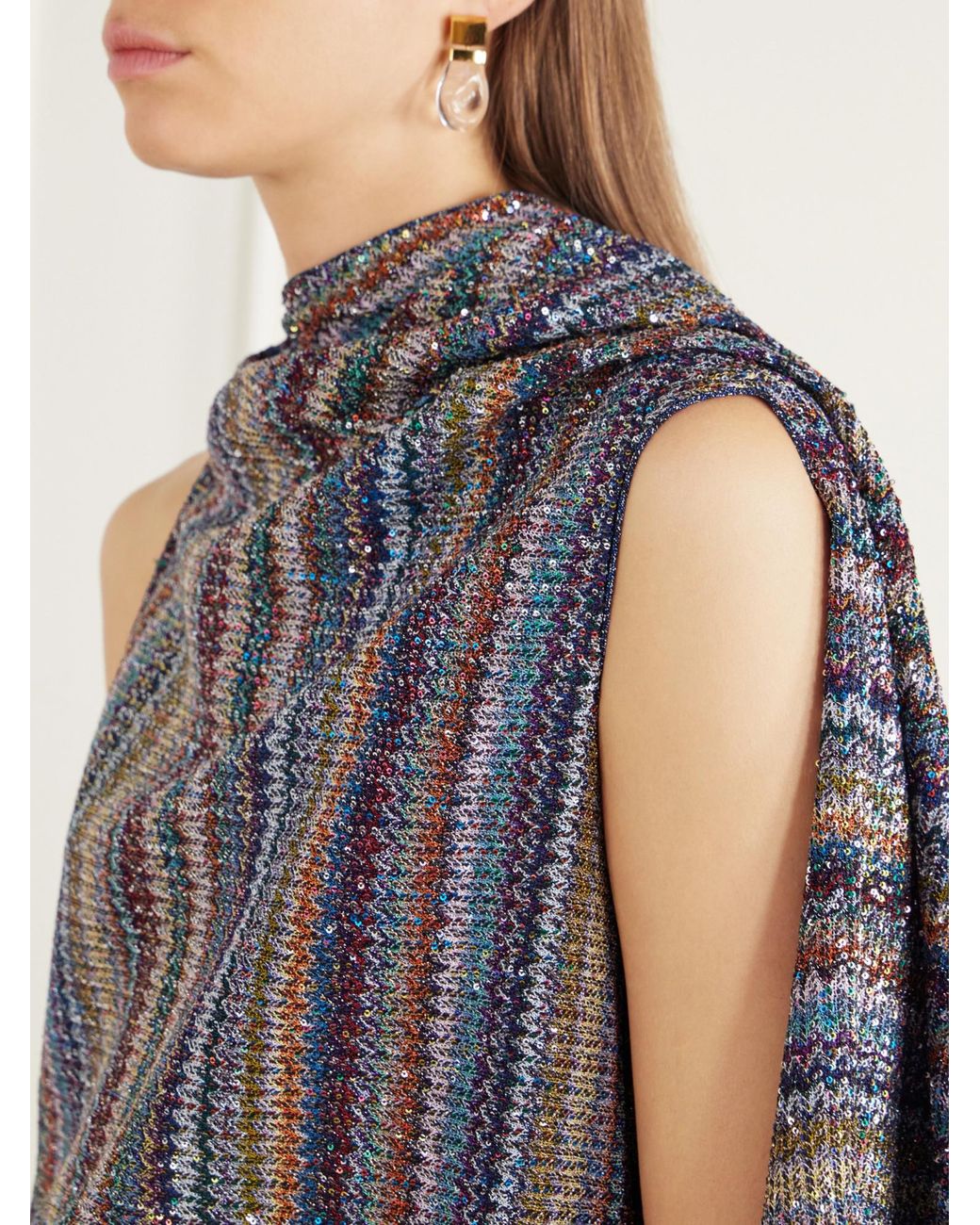 Missoni Gray Sleeveless Mini Skirt