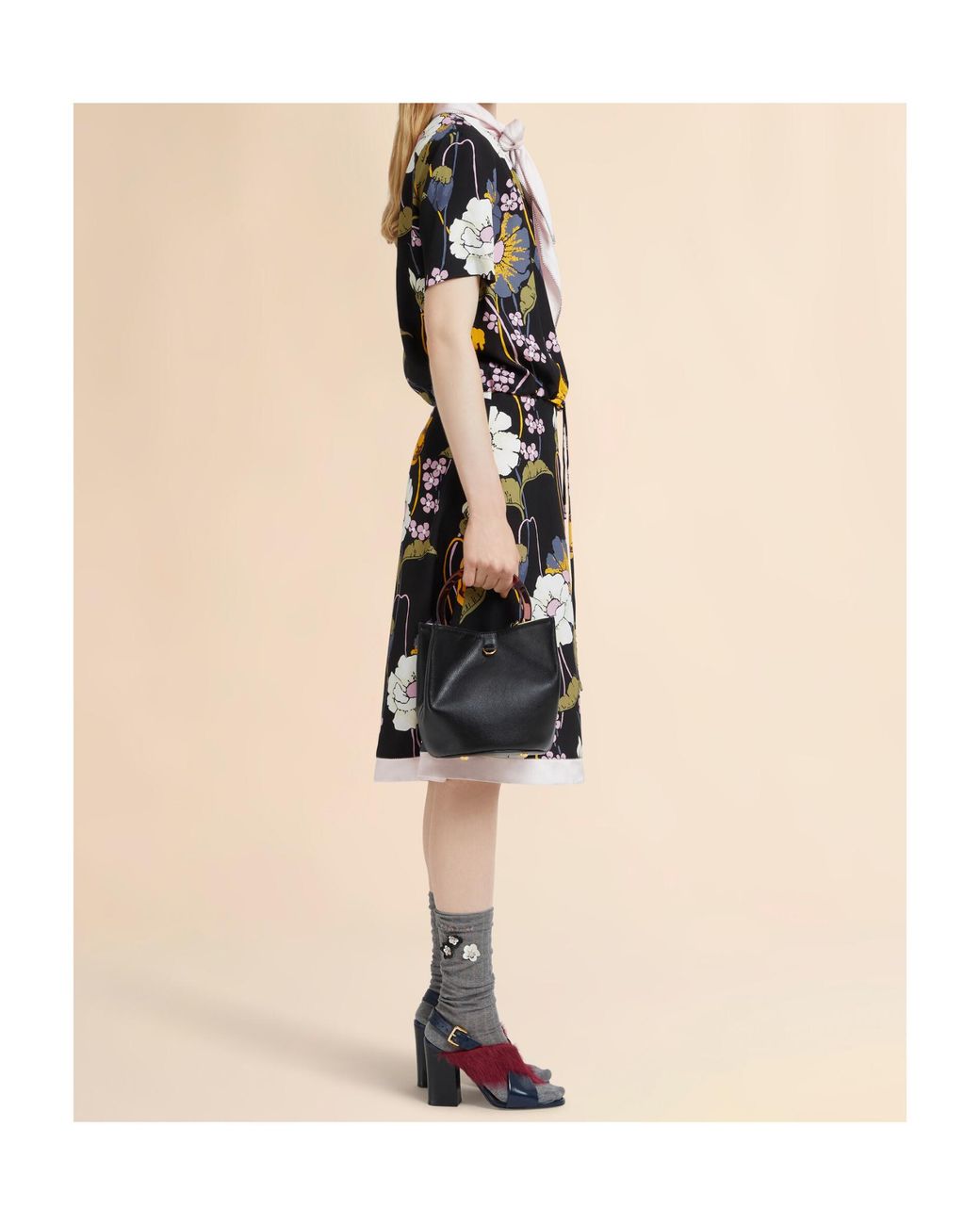 Marni Black Pannier Bucket Bag
