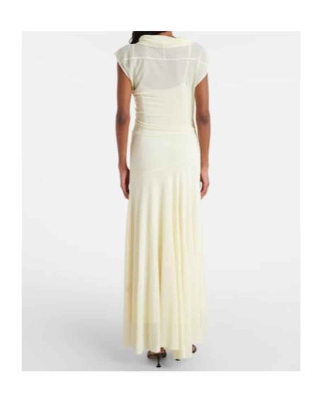 Proenza Schouler White Tamara Draped Crêpe Jersey Maxi Dress