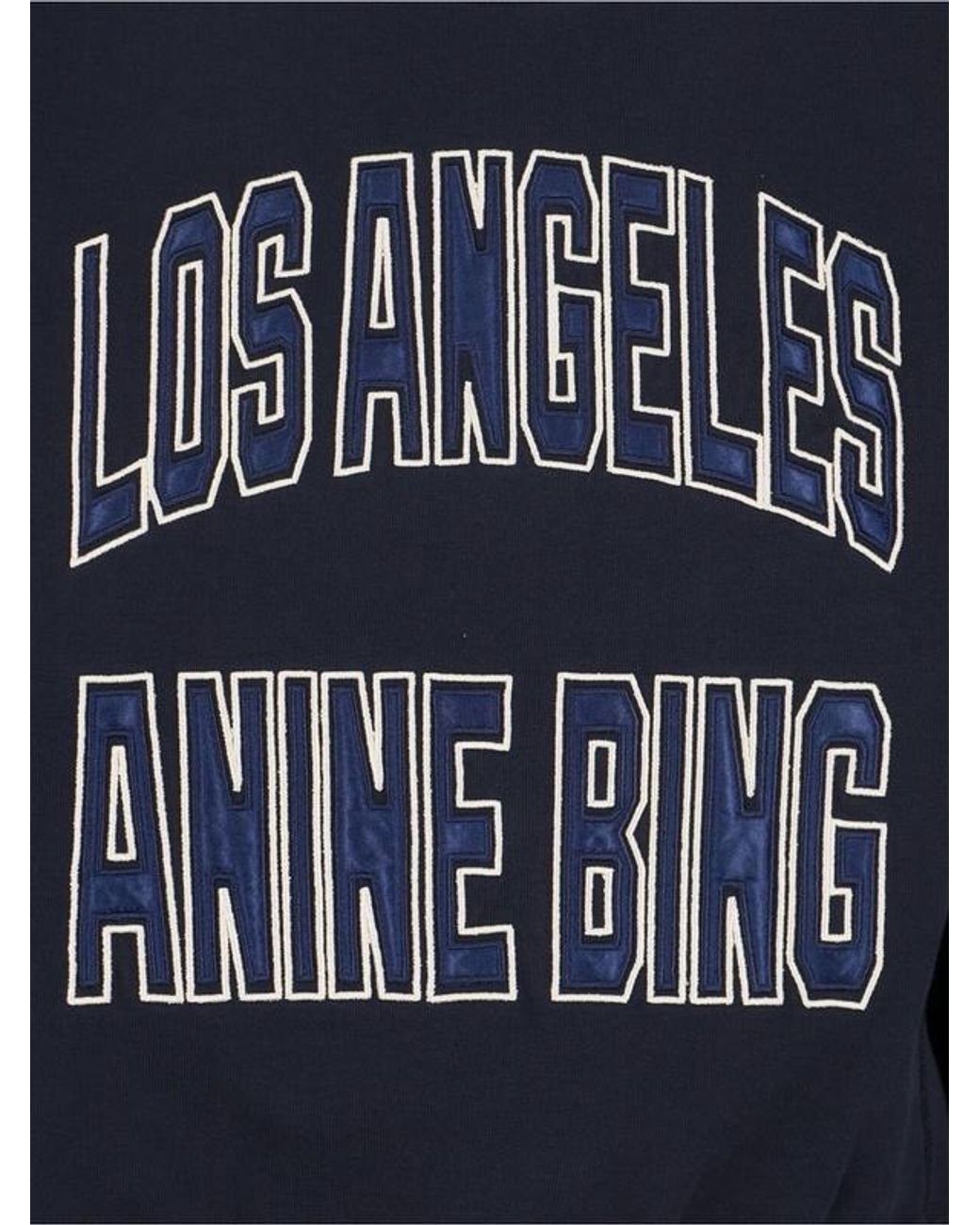 Anine Bing Blue Harry Shrunken Logo Sweatshirt