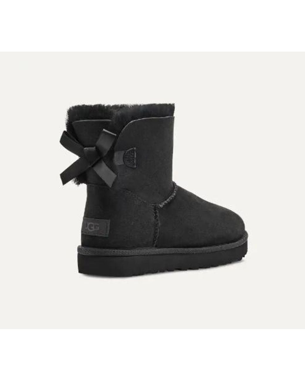 Ugg Black Mini Bailey Bow Ii Ankle Boots
