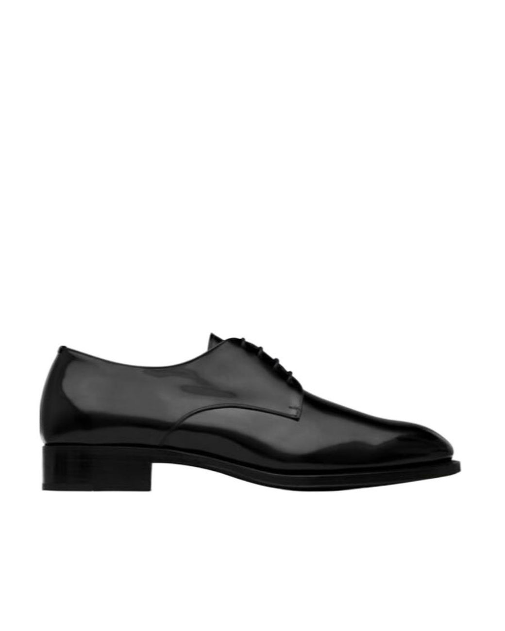 Saint Laurent Black Adrien Almond Toe Lace-Up Shoes for men