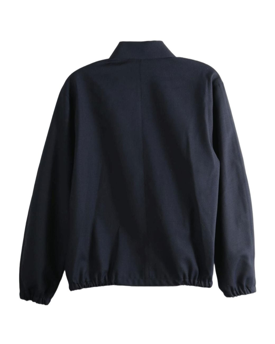Auralee Blue Hopsack Zip Blouson