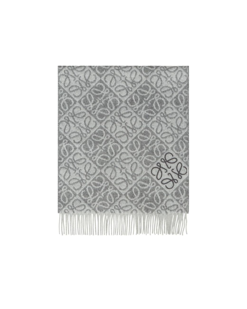 Loewe Gray Anagram Scarf for men