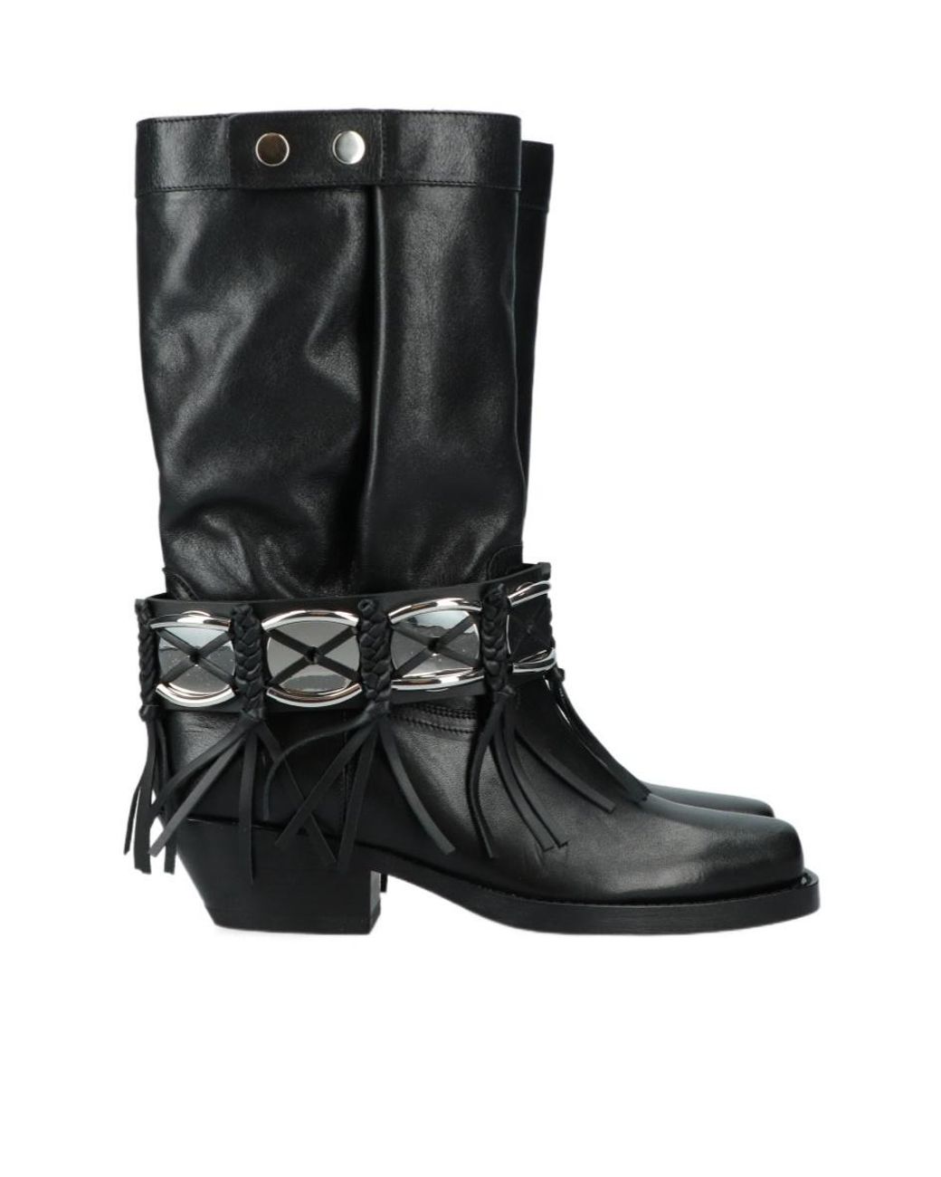 Isabel Marant Black Square Toe Ankle Boots