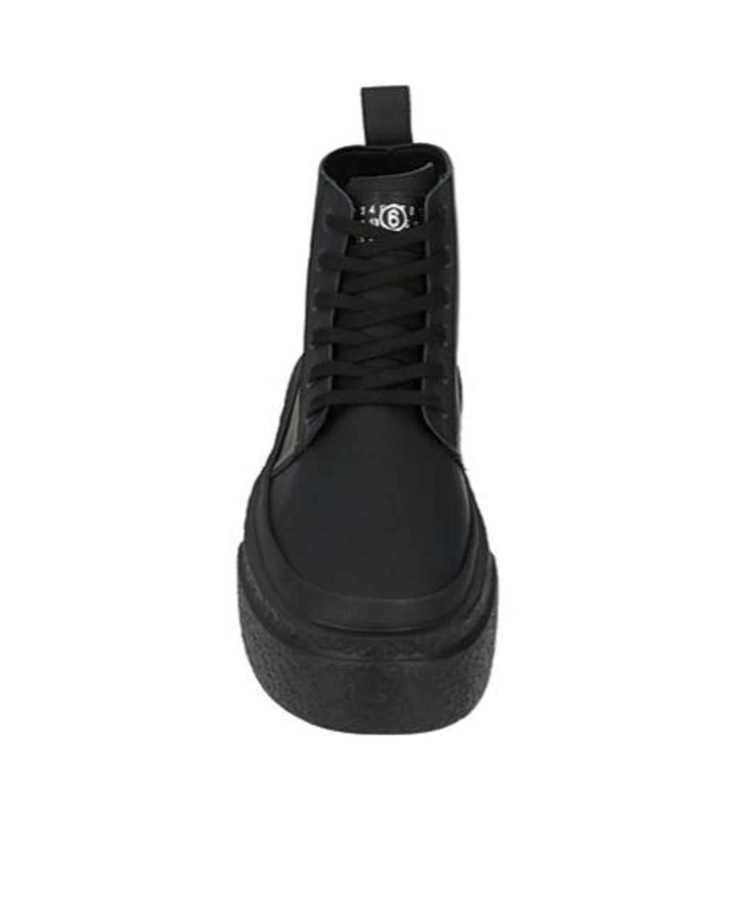 MM6 by Maison Margiela Black Simple Lace-Up Ankle Boots