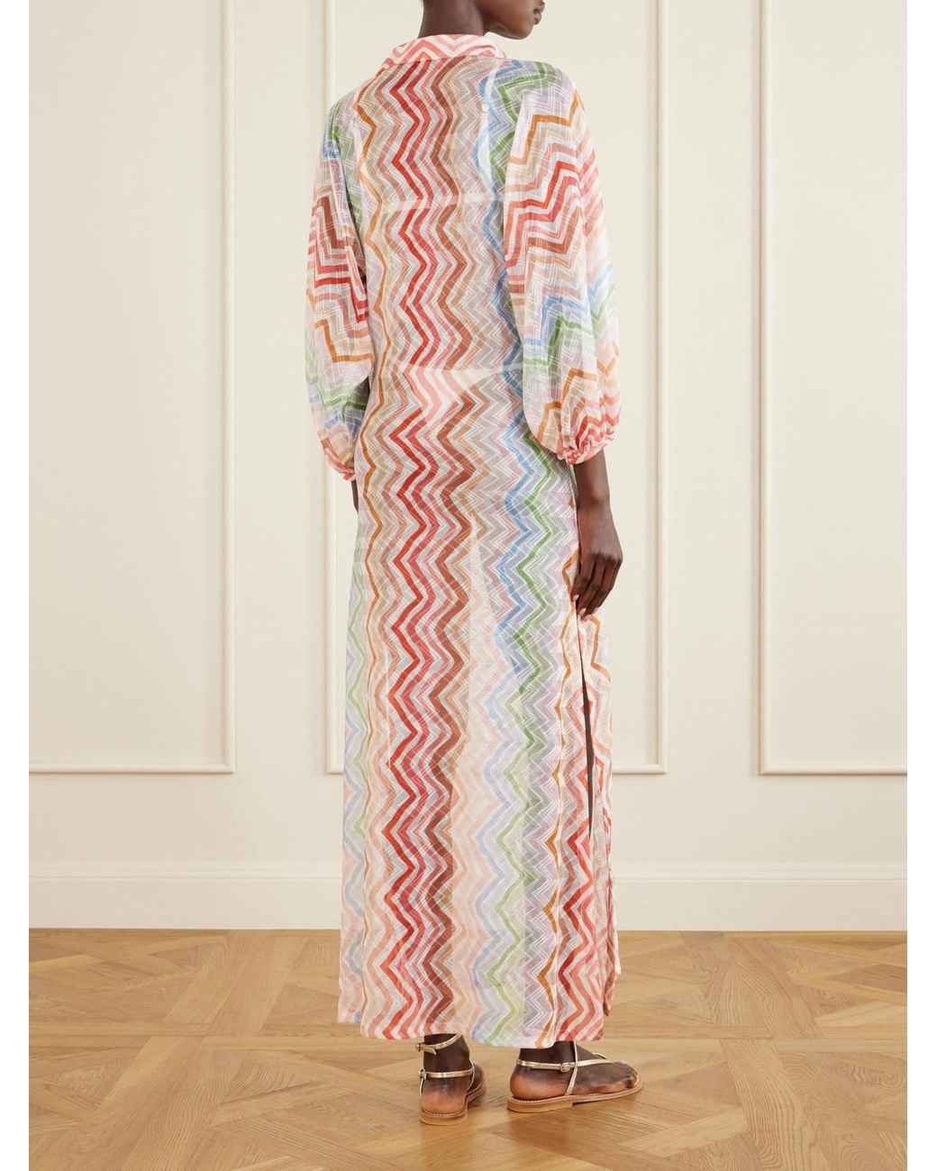 Missoni Pink Striped Crochet-Knit Coverup