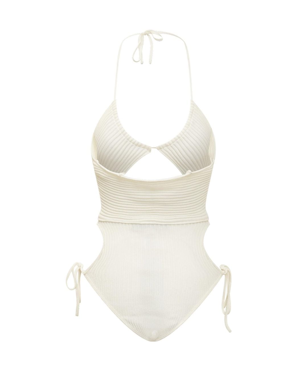 ANDREADAMO White Hollowed-Out Jumpsuit