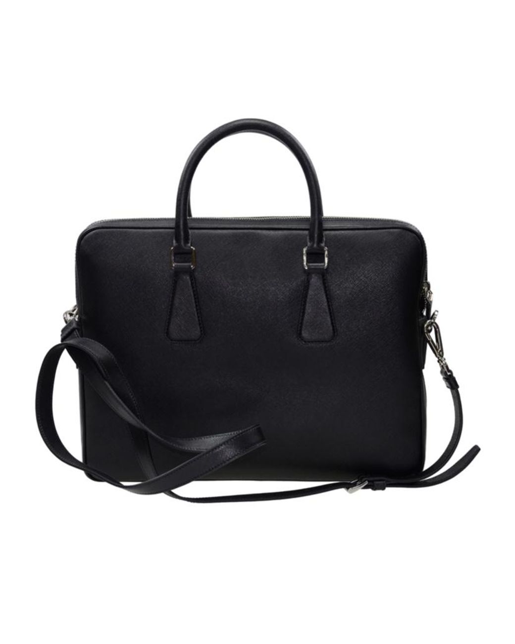 Prada Black Zippered Shoulder Bag for men