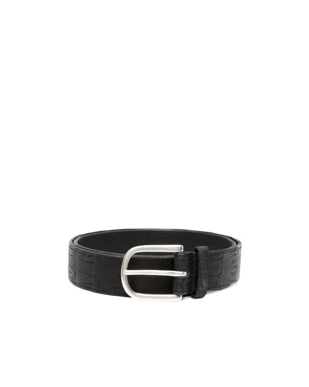Orciani White Embossed Belt for men