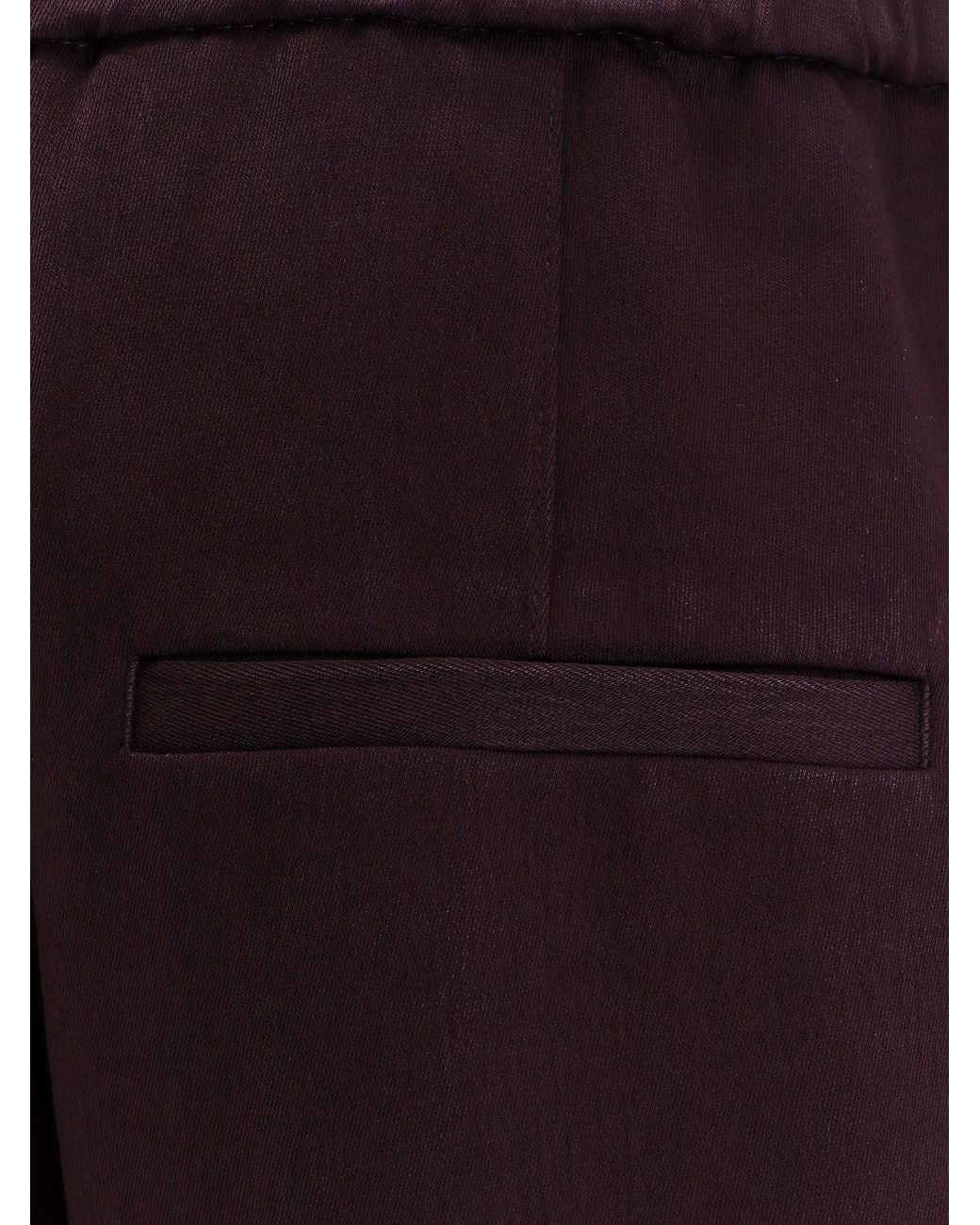 Vince Purple Elastic Waist Straight-Leg Pants