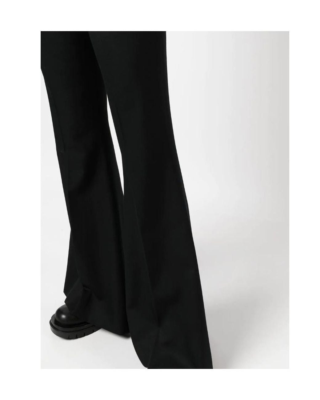 Prada Black Logo-Plaque Cropped Tailored Trousers