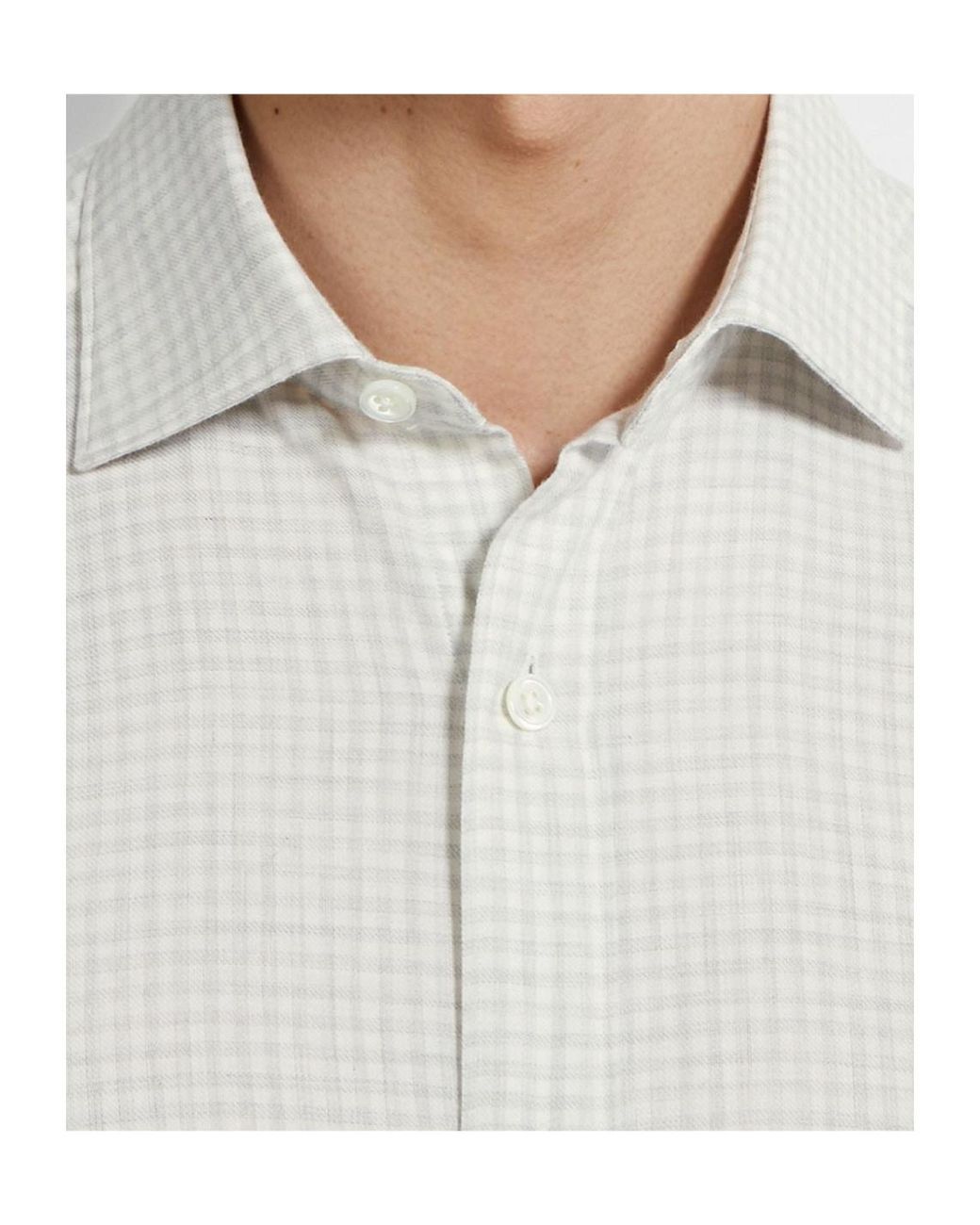 Zegna White Cashco Shirt for men