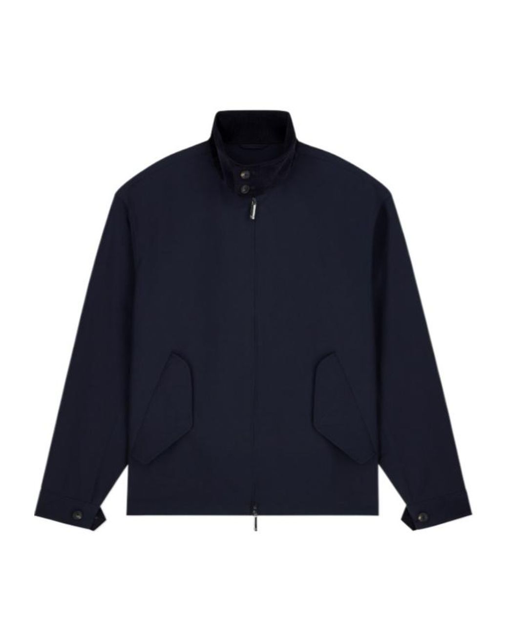 Emporio Armani Blue Blouson Jacket With High Collar And Angled Flap Pockets for men
