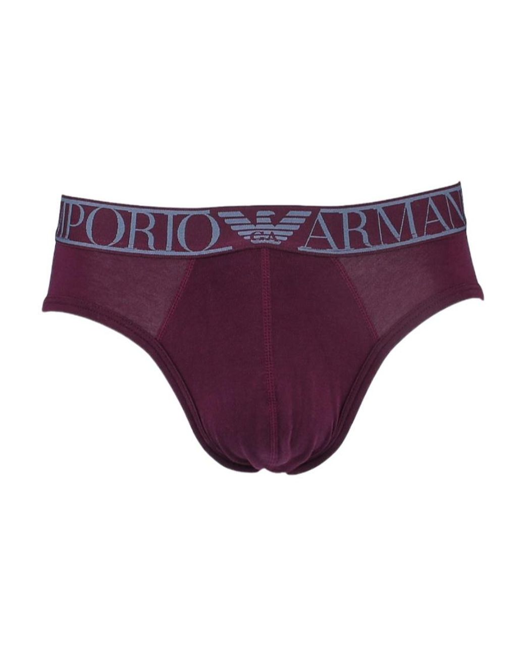 Emporio Armani Purple Logo Triangle Briefs for men