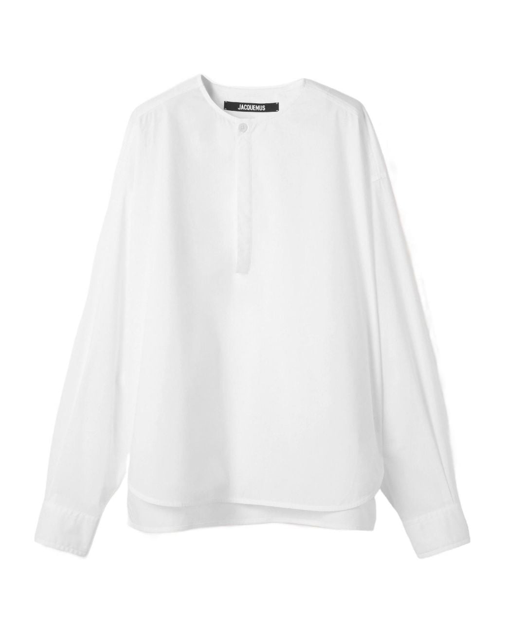 Jacquemus White La Vareuse Losange Popover Shirt for men