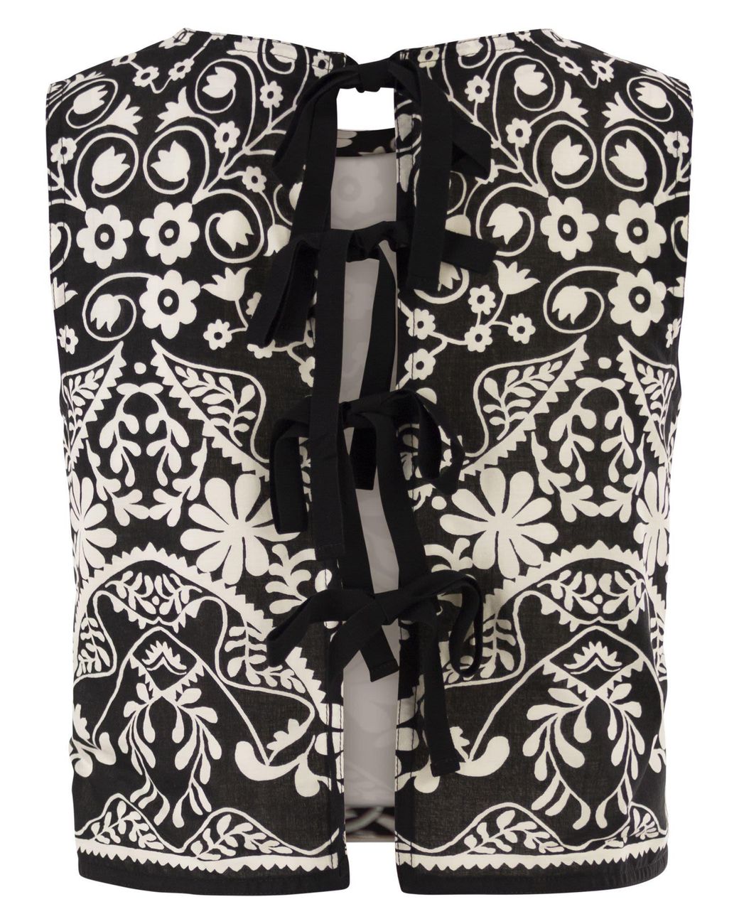 Weekend by Maxmara Black Wkifanale Printed Sleeveless Top