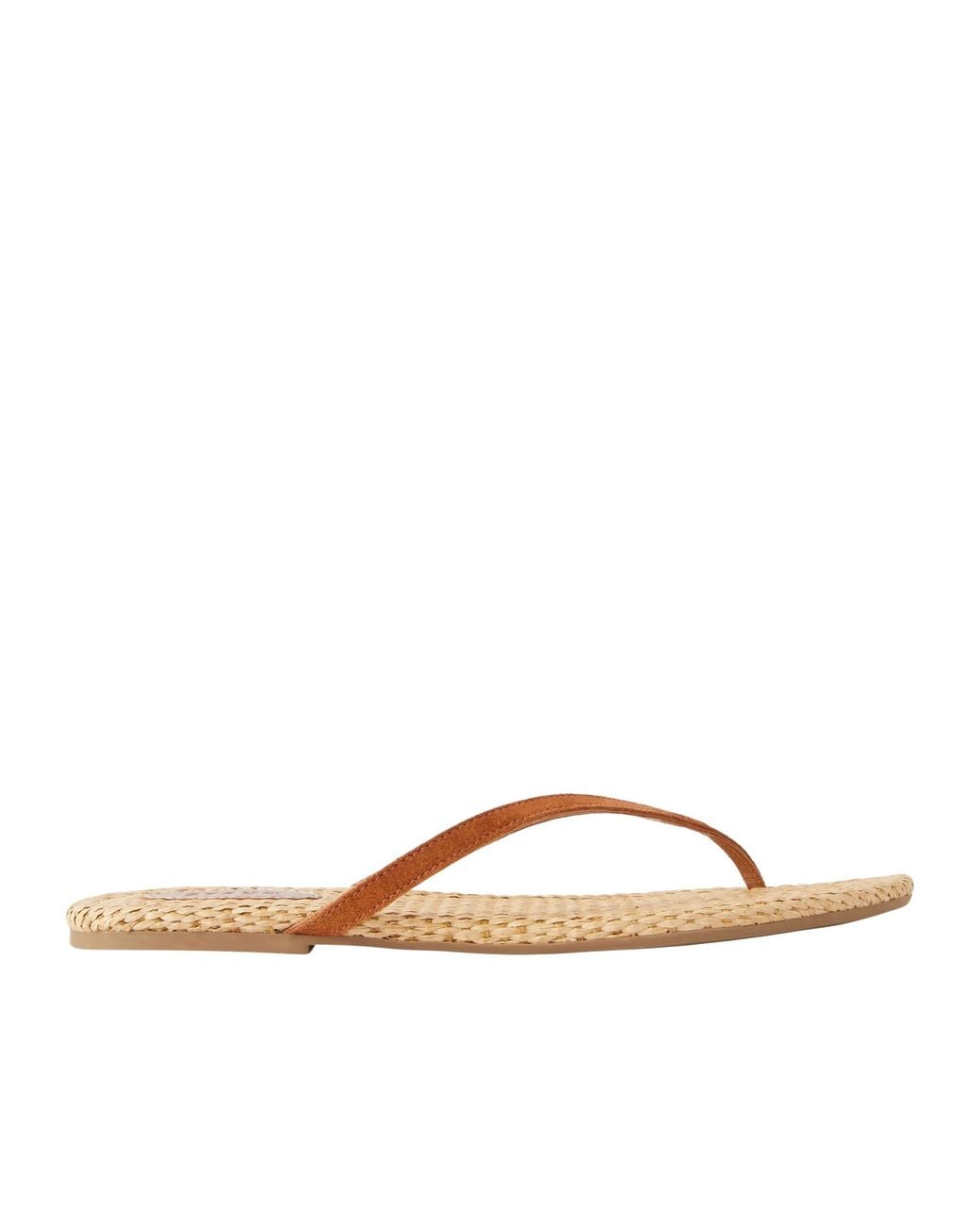 Staud Brown Suede Flip Flops